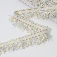 Тесьма декоративная &laquo;Твидовая&raquo;, односторонняя, 35 мм, 5 &plusmn; 0,5 м, цвет пастельный