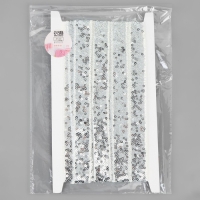 Тесьма декоративная с пайетками, 20 мм, 4,5 &plusmn; 0,5 м, цвет серебряный