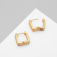 Серьги металл &laquo;Аккорд&raquo; полосы, цвет золото