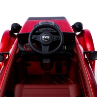 Электромобиль &laquo;Ретро&raquo;, с подставкой для родителя, цвет красный глянец