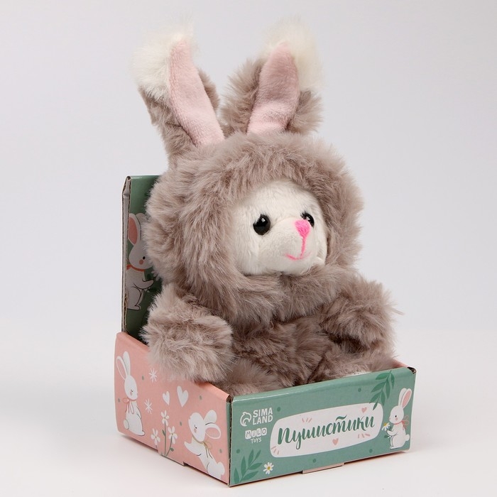 Мягкая игрушка &laquo;Зайка&raquo;, цвет серый