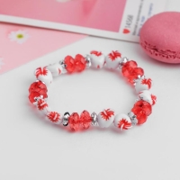 Браслет &laquo;Выбражулька&raquo; яблочки, цвет красный, d=6 см
