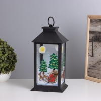 Светильник "Санта Клаус на санях" 3хААА черный 14х14х28,5см Светильник "Санта Клаус на санях" 3хААА черный 14х14х28,5см