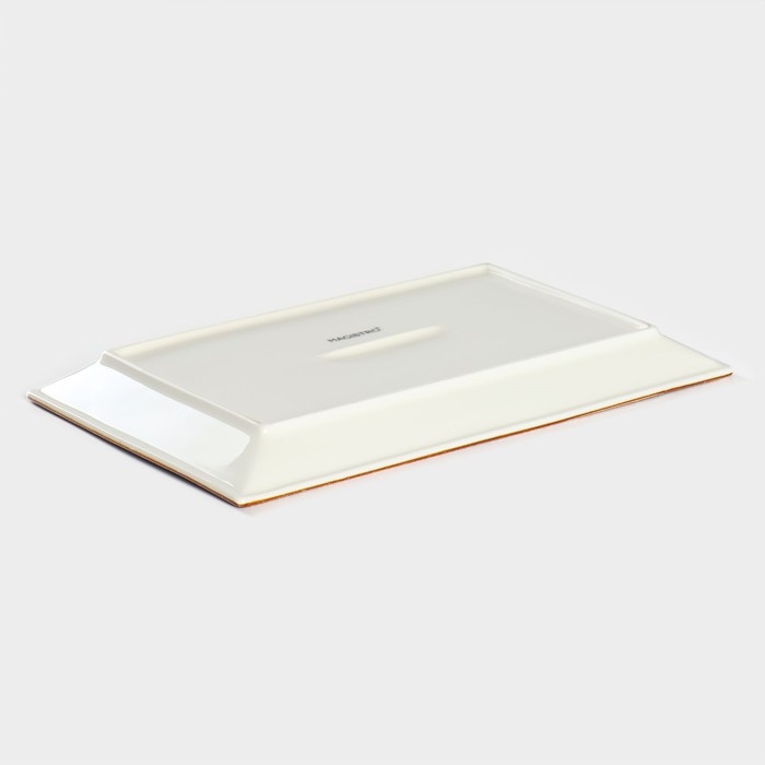 Блюдо для подачи фарфоровое Magistra &laquo;Церера&raquo;, 28&times;17,5 см, цвет зелёный