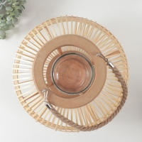 Подсвечник дерево на 1 свечу "Шар из лозы" натуральный 18х36х28 см Подсвечник дерево на 1 свечу "Шар из лозы" натуральный 18х36х28 см