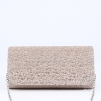 Сумка-клатч на магните, длинная цепь, цвет золотой