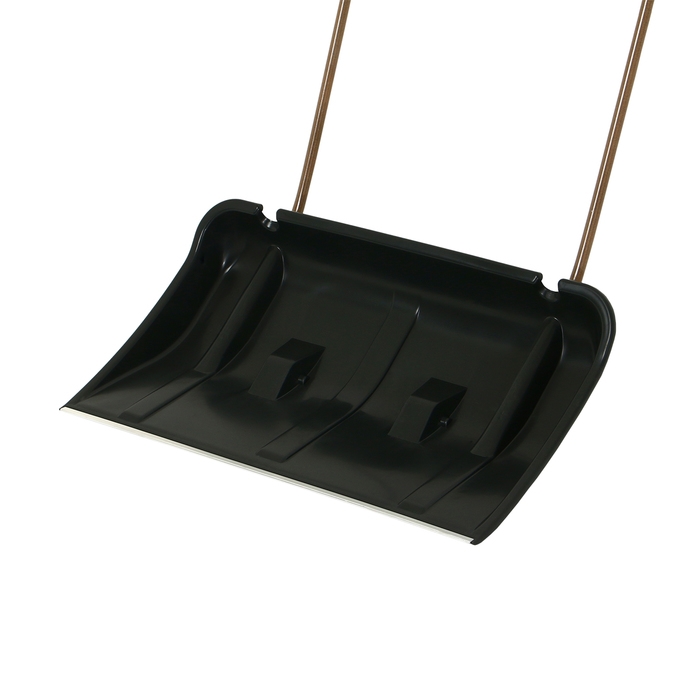 Движок пластиковый, на колёсах, размер ковша 43 &times; 75 см, металлическая планка, с быстросъёмной ручкой, чёрный