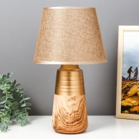 Лампа настольная "Флоринда" 1x40Вт E14 золото-светлое дерево 22х22х37 см RISALUX