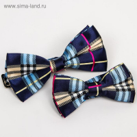 Галстук - бабочка для мальчика и папы &laquo;Набор для фотосессии&raquo;, 2 шт., цвет синий, M&B