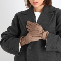 Перчатки женские, безразмерные, без утеплителя, цвет бежевый Перчатки женские, безразмерные, без утеплителя, цвет бежевый