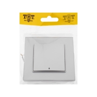 Выключатель TOT Glossy Glass, 10 А, 1 клавиша, с подсветкой, скрытый, стекло, серебристый Выключатель TOT Glossy Glass, 10 А, 1 клавиша, с подсветкой, скрытый, стекло, серебристый