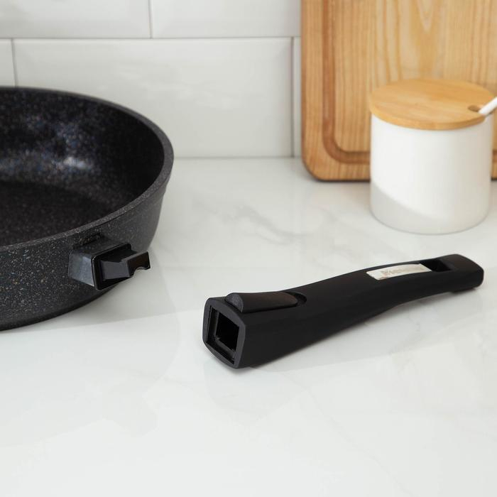 Сковорода &laquo;Гранит Star&raquo;, d=26 см, съёмная ручка, антипригарное покрытие, цвет тёмно-синий