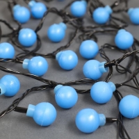 Гирлянда &laquo;Нить&raquo; 5 м с насадками &laquo;Шарики синие&raquo;, IP20, тёмная нить, 30 LED, свечение синее, 8 режимов, 220 В