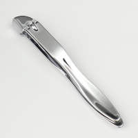 Кусачки - книпсер педикюрные, скошенное лезвие, 10 см, цвет серебристый