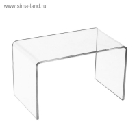 Ступенька одинарная 10,5&times;6&times;6 см, оргстекло 2 мм, В ЗАЩИТНОЙ ПЛЁНКЕ