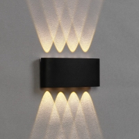 Светильник фасадный &laquo;Полусфера&raquo;, FSD-067, 8 Вт, 3000К, 4 луча, IP65, 220 В, пластик, черный   100842