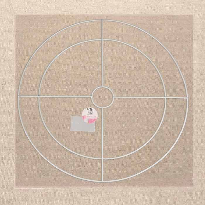 Основа для плетения торшера &laquo;Круг&raquo;, металлическая, d = 30/40 см, цвет белый