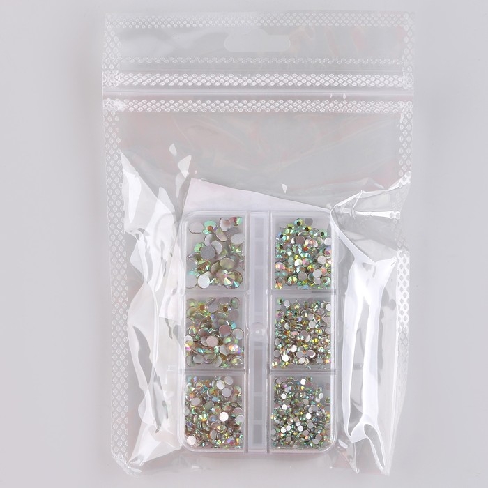 Набор страз &laquo;Стёклышко&raquo;, 6 размеров &mdash; от 1,9 до 4,6 мм