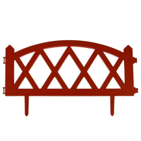 Ограждение декоративное, 35 &times; 232 см, 4 секции, пластик, терракотовое, MODERN, Greengo