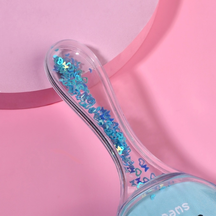 Расчёска массажная, широкая, 6 &times; 18 см, цвет голубой