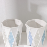 Набор аксессуаров для ванной комнаты &laquo;Олимпия&raquo;, 4 предмета( дозатор 340 мл, мыльница, два стакана 300 мл), цвет белый