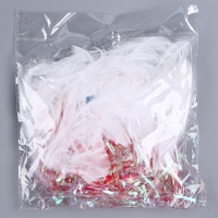 Набор для творчества и декора &laquo;Перья белые + наполнитель&raquo;, цвет красный