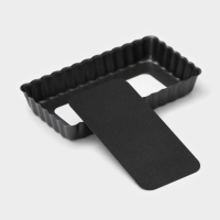 Форма для выпечки &laquo;Рифлёный прямоугольник&raquo;, 12&times;6,5 см, съёмное дно, антипригарное покрытие, цвет чёрный