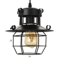 Светильник BayerLux 2137/1BK E27 40Вт черный 21х21х21-120 см