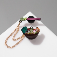 Значок &laquo;Япония&raquo; рамен, цветной в золоте