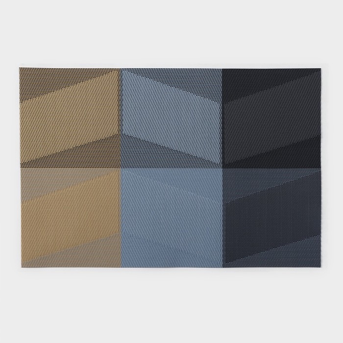 Салфетка сервировочная на стол &laquo;Пудра&raquo;, 45,5&times;30 см, цвет бежево-синий