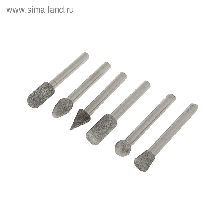 Набор шарошек FIT 36482, усиленная сталь с алмазным напылением, штифт 6 мм, 6 шт. Набор шарошек FIT 36482, усиленная сталь с алмазным напылением, штифт 6 мм, 6 шт.