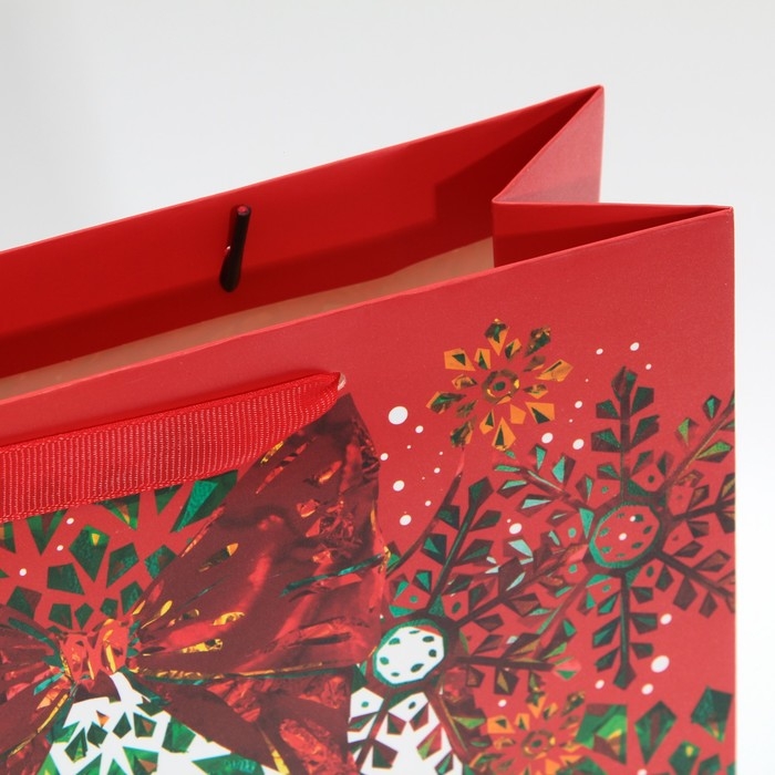 Пакет подарочный новогодний ламинированный &laquo;Добрая зима&raquo;, M 26 х 30 х 9 см, Новый год