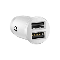 Автомобильное зарядное устройство Baseus, 2USB, 3.1 А, белое Автомобильное зарядное устройство Baseus, 2USB, 3.1 А, белое