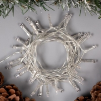 Гирлянда &laquo;Нить&raquo; 4 м, IP20, прозрачная нить, 40 LED, 2 режима, батарейки AAх3 (нет в комплекте) , свечение фиолетовое