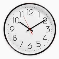 Часы настенные, серия: Классика, плавный ход, d-30.5 см, черные Часы настенные, серия: Классика, плавный ход, d-30.5 см, черные