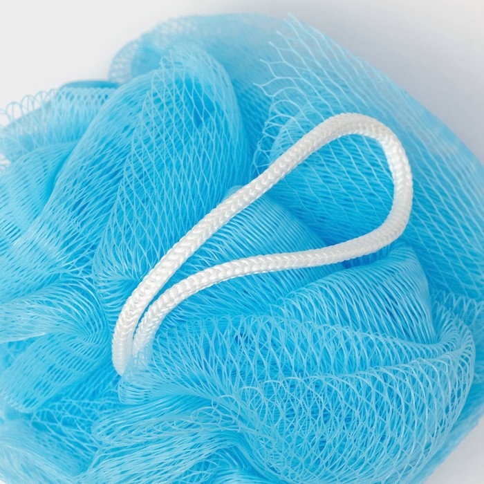 Мочалка для тела Доляна &laquo;Шар&raquo;, 30 гр, цвет голубой