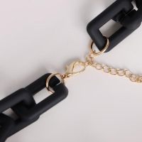 Колье &laquo;Цепь&raquo; прямые углы, цвет чёрный, 48см