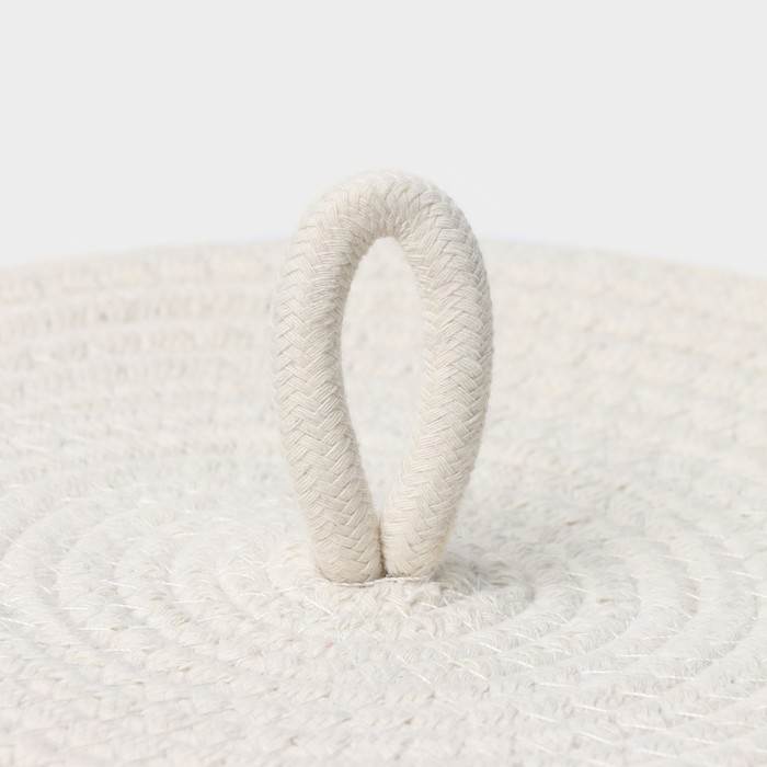 Корзина для хранения плетёная ручной работы LaDо́m &laquo;Бэлл&raquo;, 25&times;25&times;15 см, цвет белый