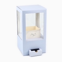 Коробка подарочная для цветов с вазой из МГК складная, упаковка, &laquo;Love&raquo;, 16 х 23 х 16 см