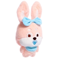 Мягкая игрушка &laquo;Зайка&raquo; с бантиком, 20 см, цвет персиковый