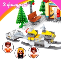 Конструктор &laquo;Новый год. Домик со снегоходом&raquo;, 597 деталей