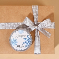 Лента атласная «Белые снежинки», 2 см × 5 м Лента атласная «Белые снежинки», 2 см × 5 м