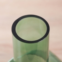 Ваза стекло настольная "Эйверис" d-6 см, 24х15,5 см, зелёный