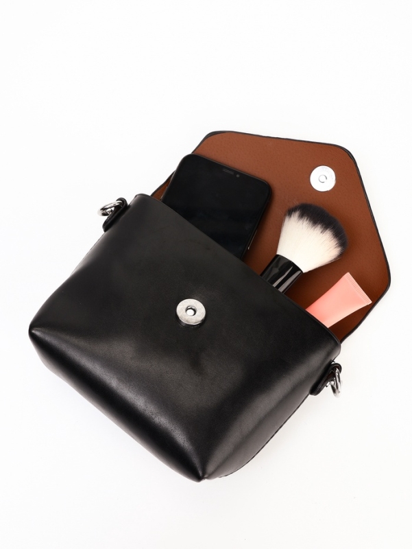 Сумка женская, 27*7*12, отд на молнии, длин ремень, черный