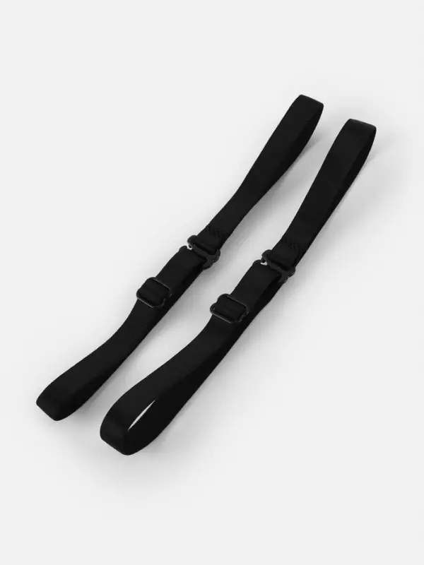 Лямки для бюстгальтера, текстильные, 1 см, 37 см, пара, чёрные