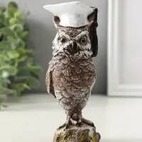 Фигура "Филин ученый", высота 14 см, коричневый