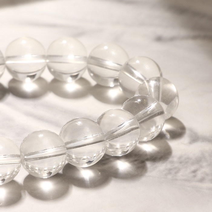 Браслет шар №12 &laquo;Горный хрусталь&raquo;, 5,5 см