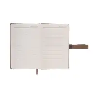 Ежедневник недатированный формат А5, с хлястиком, 112л, линия, пвх, Коричневый