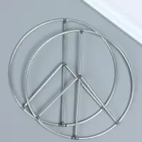 Основа для изготовления ловца снов металл "Пацифик" набор 2 шт d= 14,5 см 0,3х14,5х14,5 см   1088850