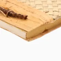 Записная книжка плетеная, 48 листов, 17х22х2 см, цв. бежевый